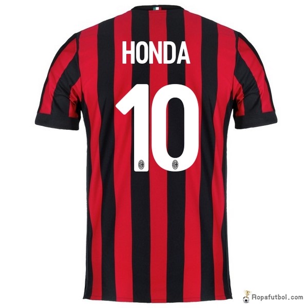 Camiseta AC Milan Replica Primera Ropa Honda 2017/18 Rojo